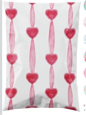 40 Heart Stripe Premium Poly Mailers 10x13 Waterproof + Puncture Resistant